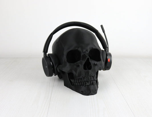 Human Skull Headphone Holder, Skull Horror Decor Headphone stand