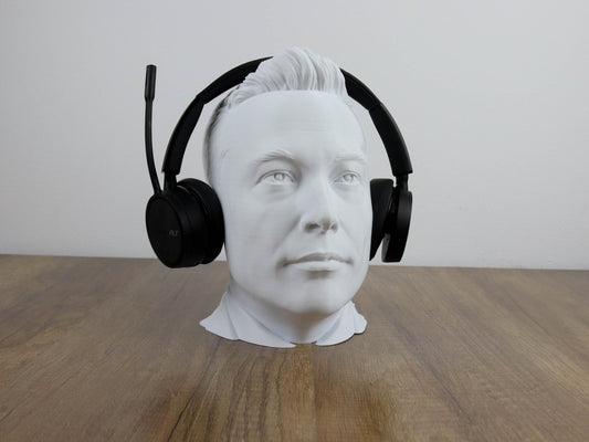 Elon Musk Headphone Holder, Desktop Decor Headphone stand, Gaming Accessories