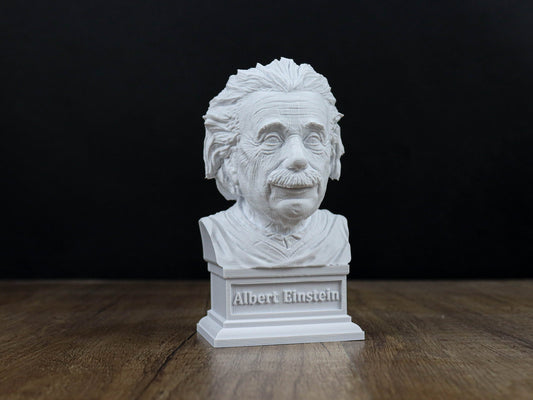 Albert Einstein Bust, German Physicist and Mathematician Desktop Statue