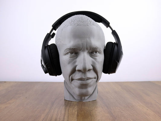 Barrack Obama Headphone Holder 44th American President Bust Sculpture