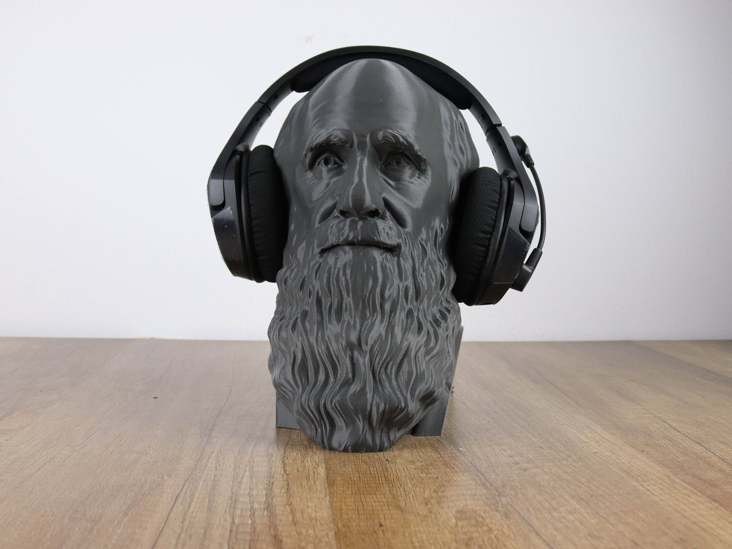 Charles Darwin Headphone Holder, Desktop Decor Headphone stand, Gaming Accessories