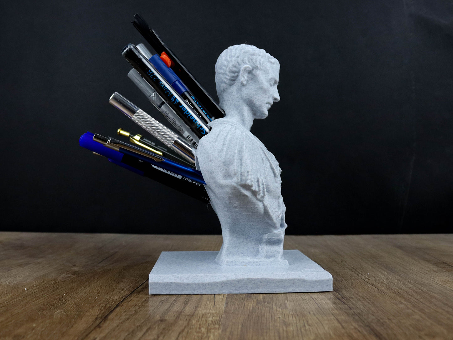 Julius Caesar Pen Holder 3d Bust Sculpture