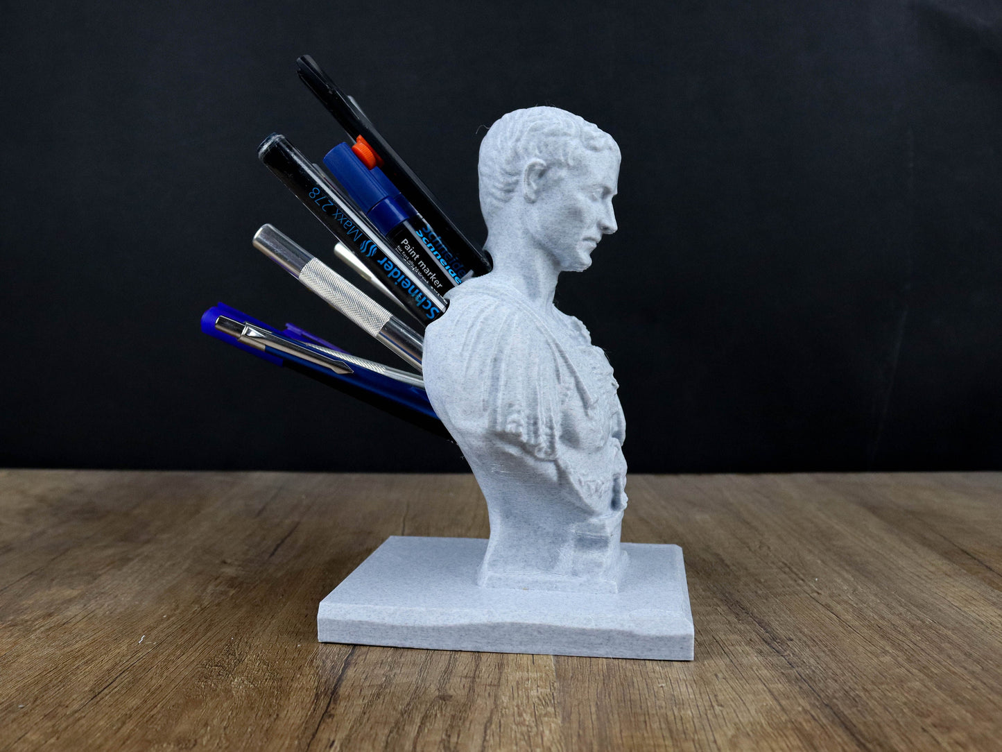 Julius Caesar Pen Holder 3d Bust Sculpture