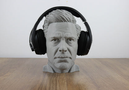 Robert Downey Jr. Headphone Holder, Desktop Decor Headphone stand, Gaming Accessories