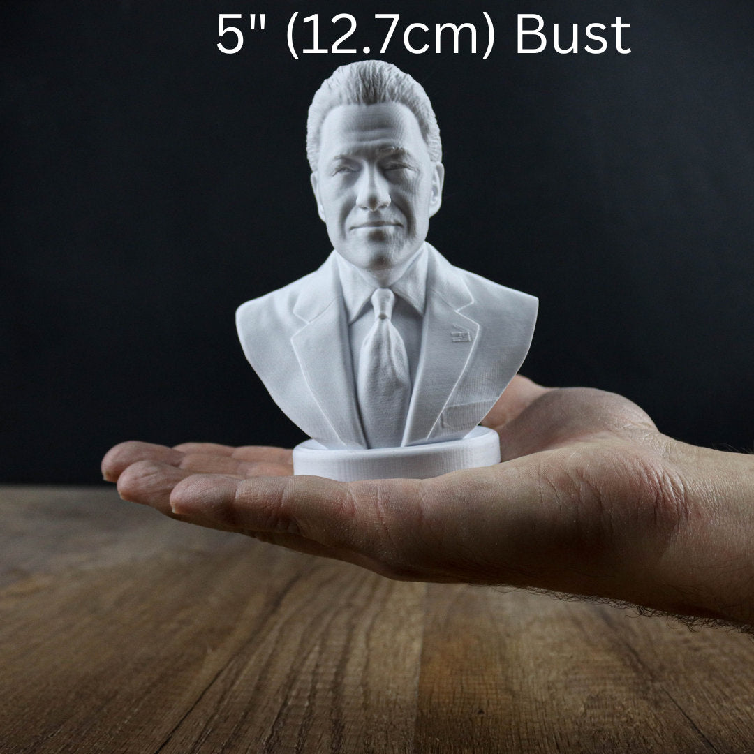 Bill Clinton Bust, 42nd president of the United States 3d Sculpture