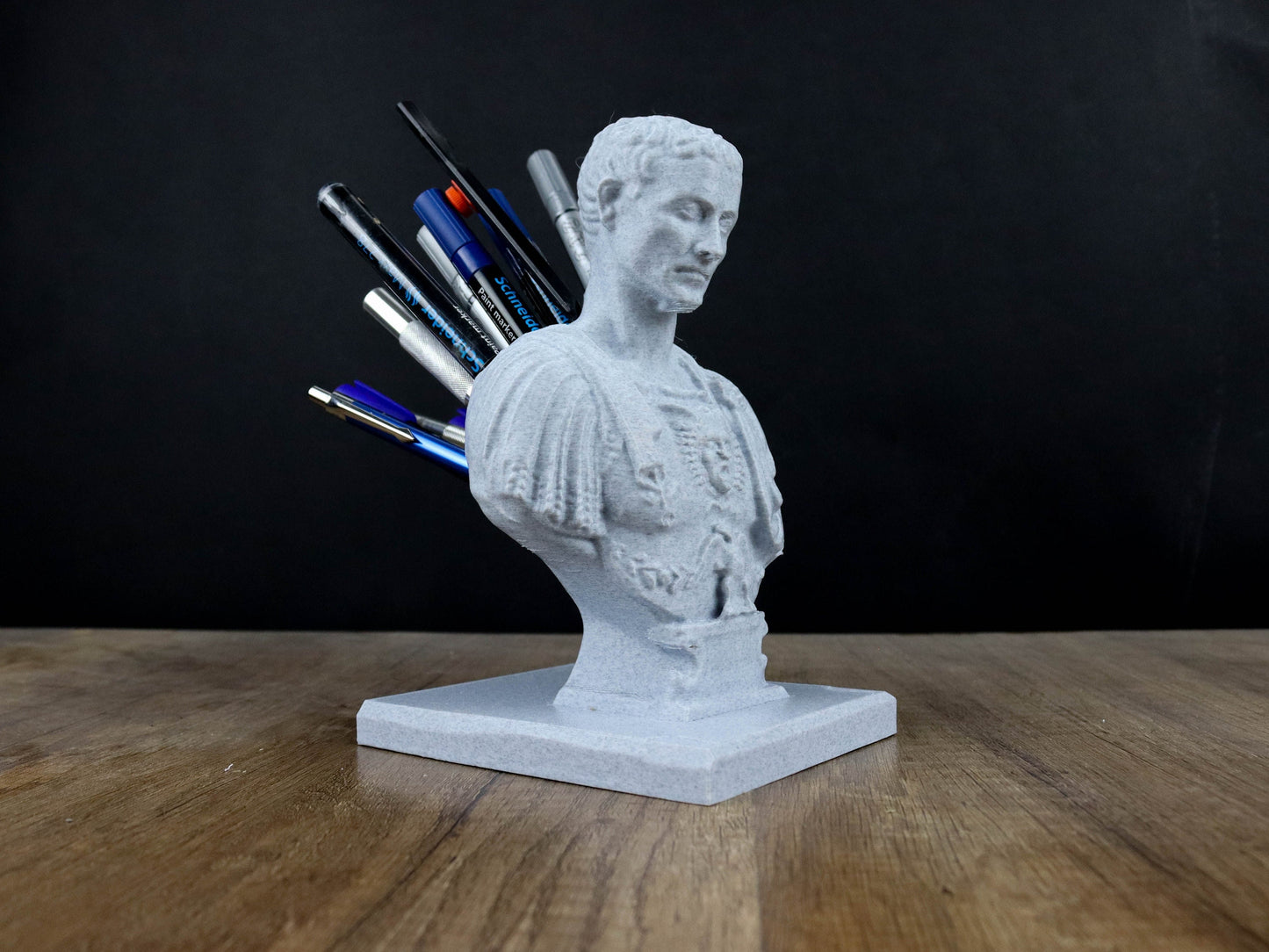 Julius Caesar Pen Holder 3d Bust Sculpture