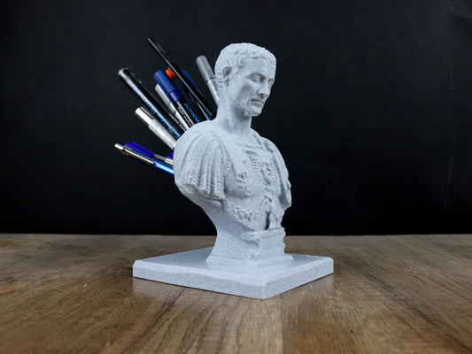 Julius Caesar Pen Holder 3d Bust Sculpture