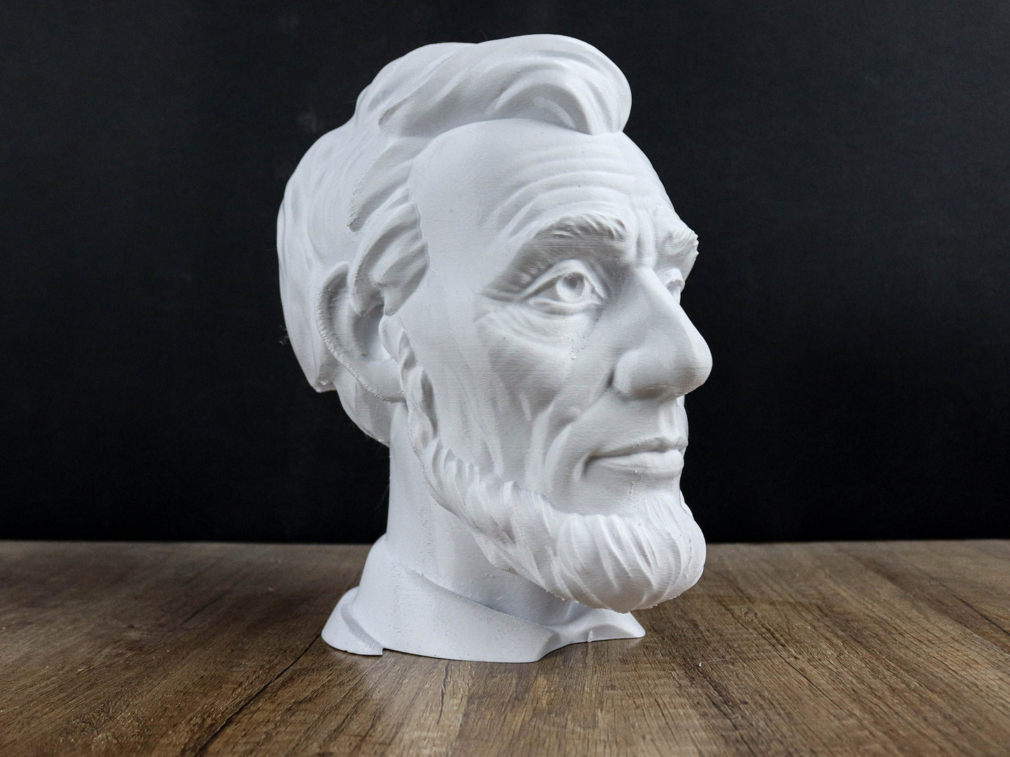 Abraham Lincoln 3D Bust, Headphone Holder, Desktop Decor Headphone Stand