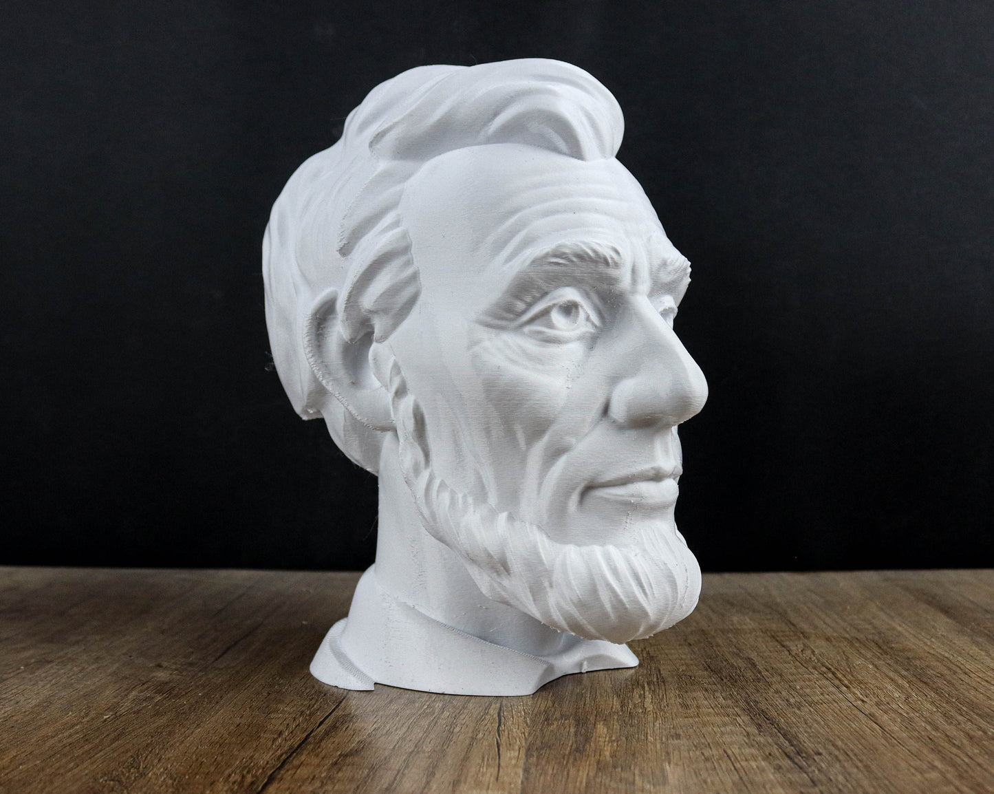 Abraham Lincoln 3D Bust, Headphone Holder, Desktop Decor Headphone Stand