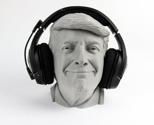 Smiling Trump Headphone Holder 3d Bust