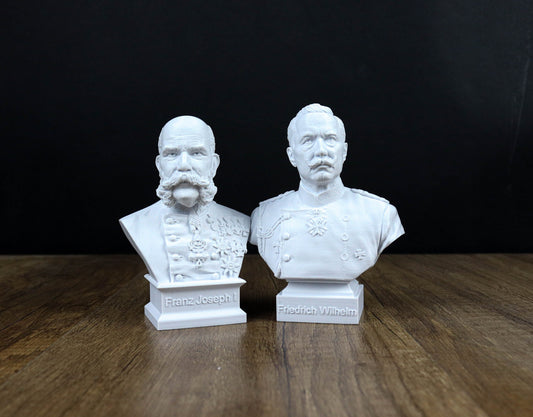 Kaiser Wilhelm II and Emperor Franz Joseph I of Austria Busts