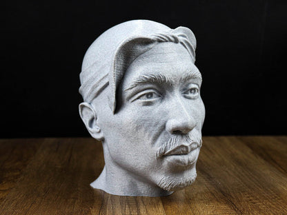 Tupac Shakur Headphone Holder, 2Pac Desktop Decor Headphone 3d Bust Gift