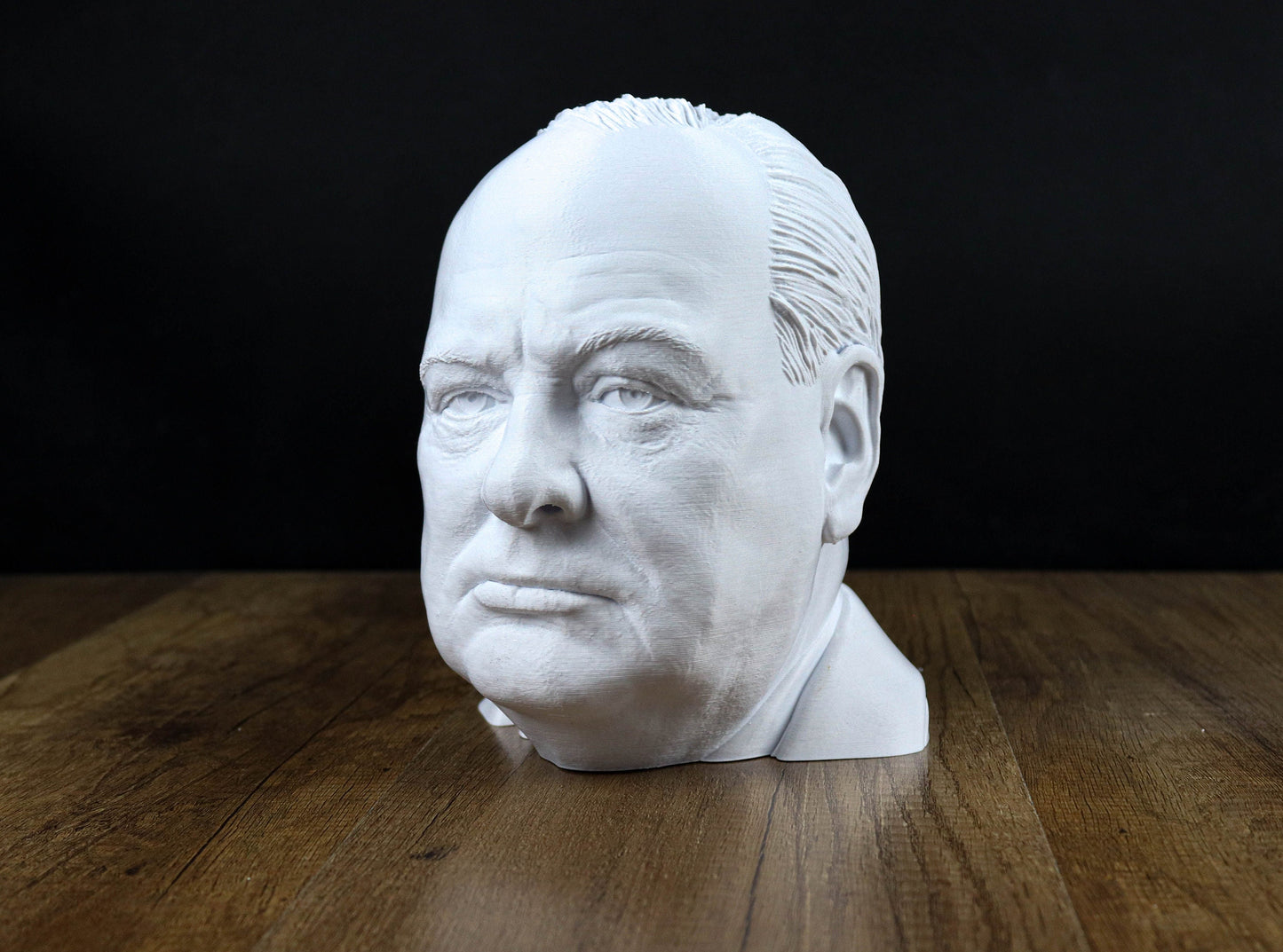 Winston Churchill Bust, British Prime Minister Sculpture, Headphone Holder Decoration