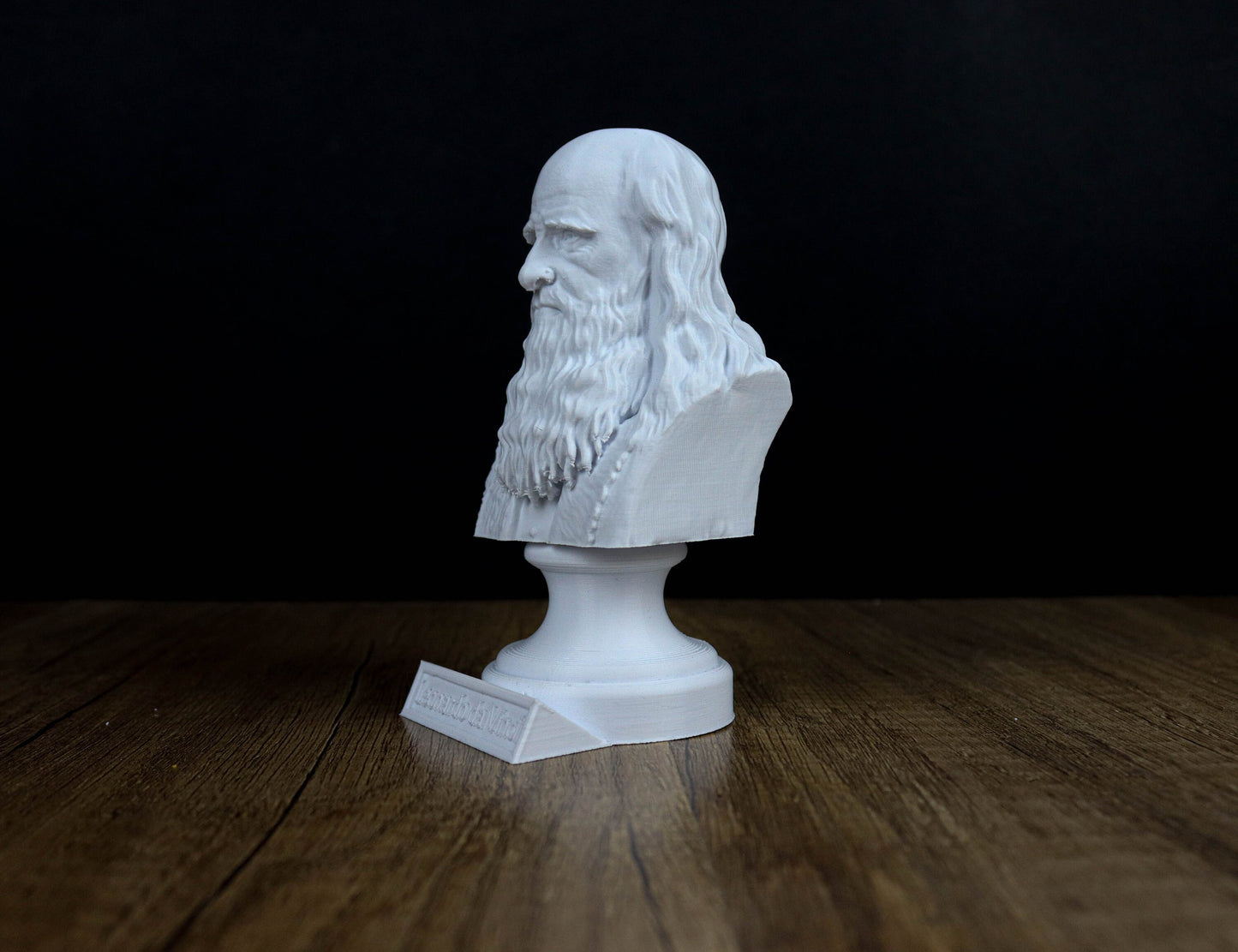 Leonardo da Vinci Bust,  Italian  Polymath of the High Renaissance Era Statue, Sculpture Decoration.