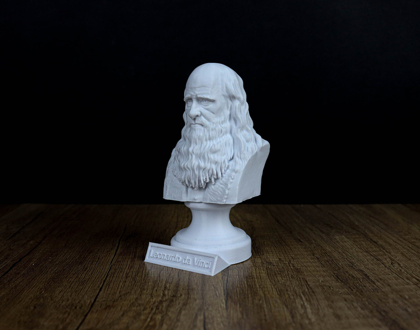 Leonardo da Vinci Bust,  Italian  Polymath of the High Renaissance Era Statue, Sculpture Decoration.