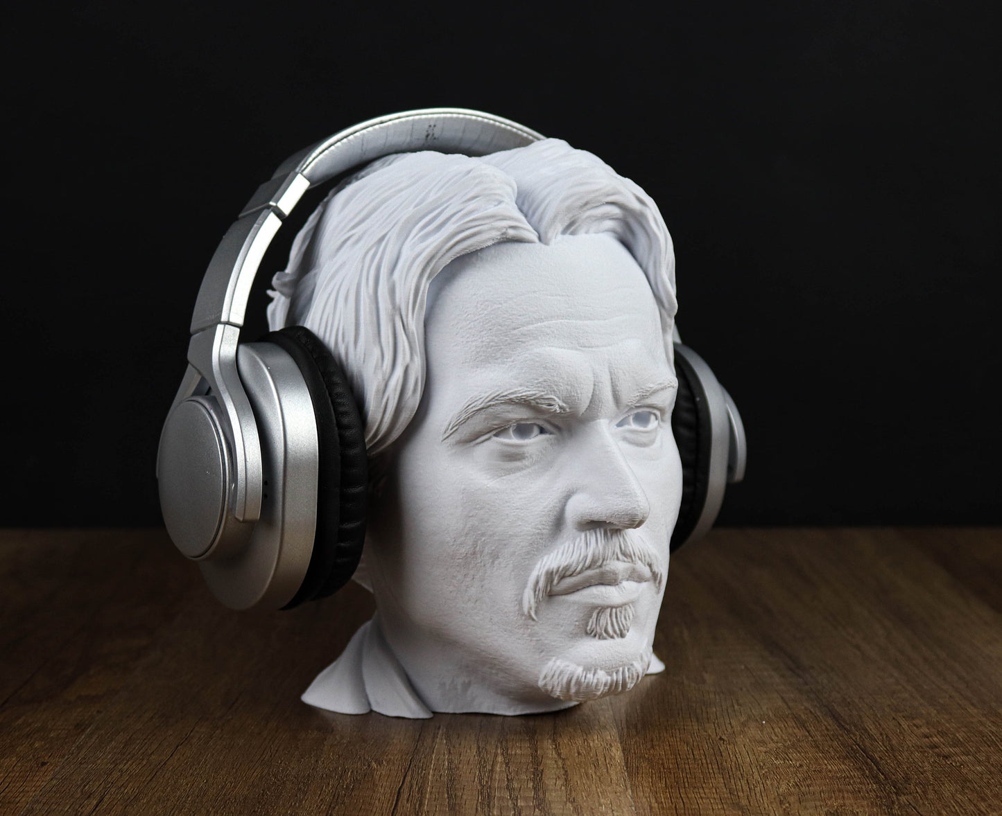 Johnny Depp Headphone Holder, Headset Stand, Bust, Sculpture, Decoration