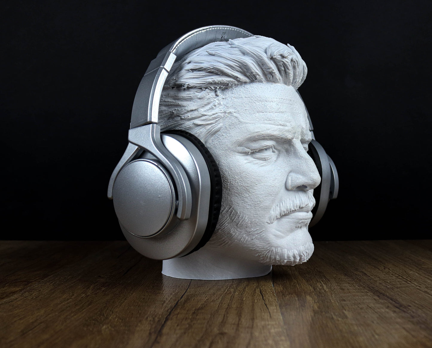Pedro Pascal Headphone Holder, Headset Stand, Bust, Sculpture, Decoration