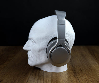 Jean-Luc Picard Headphone Holder, Headset Stand, Bust, Sculpture, Decoration