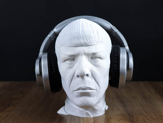 Leonard Nimoy Headphone Holder, Headset Stand, Bust, Sculpture, Decoration