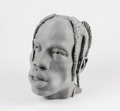 Travis Scott Headphone Holder, Headset Stand, Bust, Sculpture, Decoration