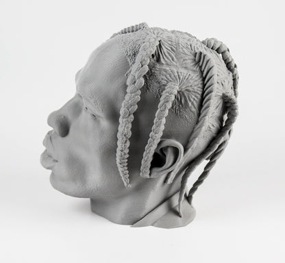 Travis Scott Headphone Holder, Headset Stand, Bust, Sculpture, Decoration