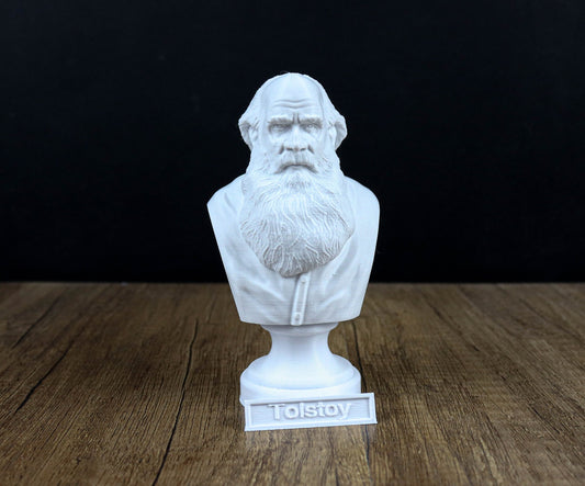 Leo Tolstoy Bust, Renaissance Polymath Statue, Sculpture Decoration, Home Decor