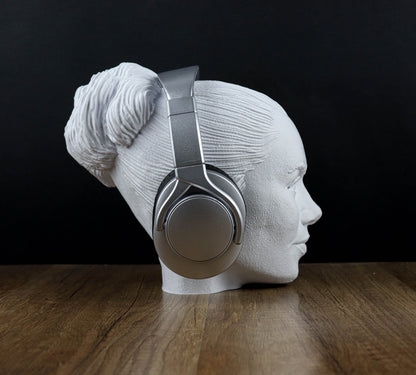 Lily Collins Bust Headphone Holder, Headset Stand, Bust, Sculpture, Decoration