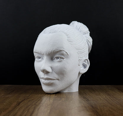 Lily Collins Bust Headphone Holder, Headset Stand, Bust, Sculpture, Decoration