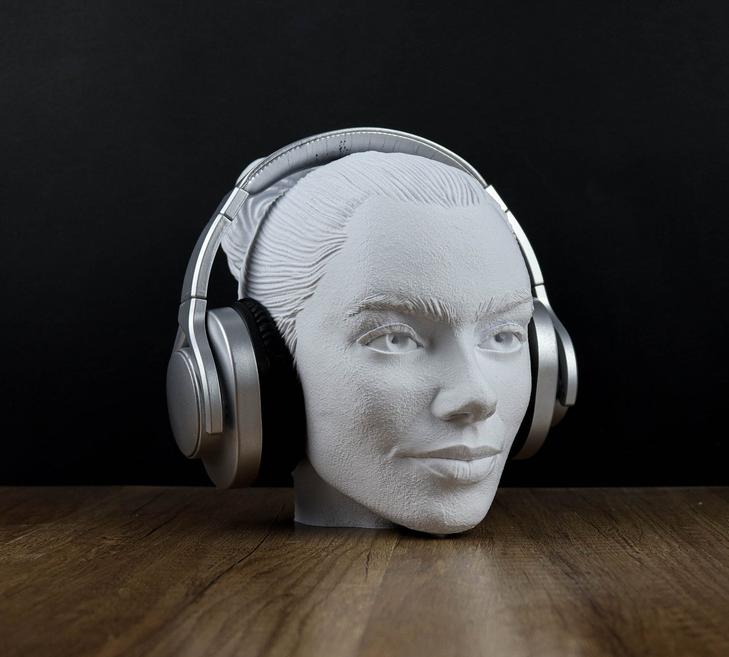 Lily Collins Bust Headphone Holder, Headset Stand, Bust, Sculpture, Decoration