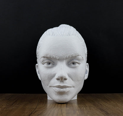 Lily Collins Bust Headphone Holder, Headset Stand, Bust, Sculpture, Decoration