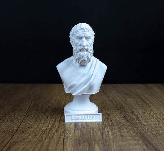 Epictetus Bust, Ancient Greek Philosopher Figurine, Stoic Philosopher Sculpture