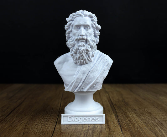 Diogenes Bust, Cynic Philosopher Sculpture, Ancient Greek Philosopher Figurine,