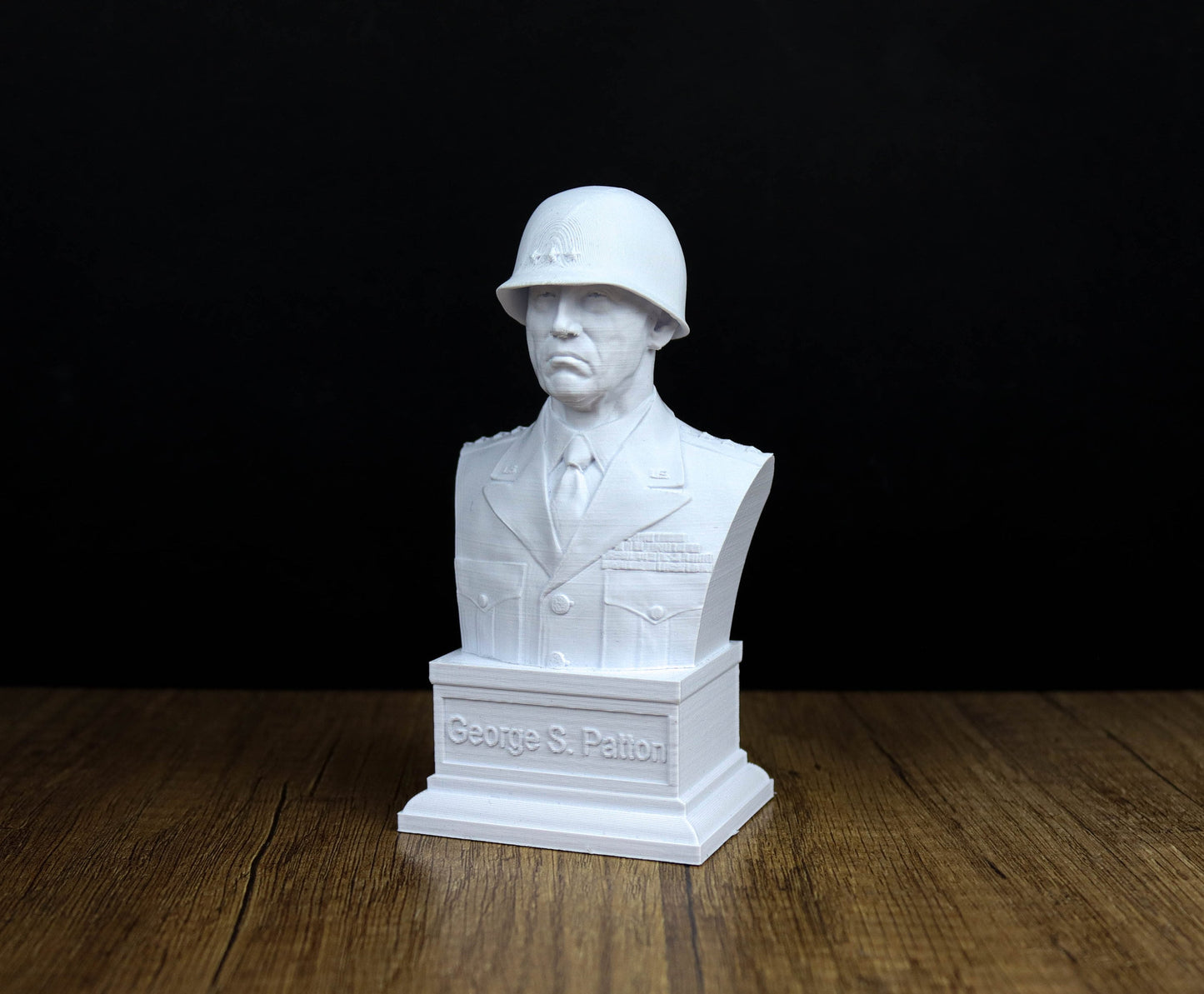 General George Patton Bust, World War II Military Sculpture, American Military Hero Decor