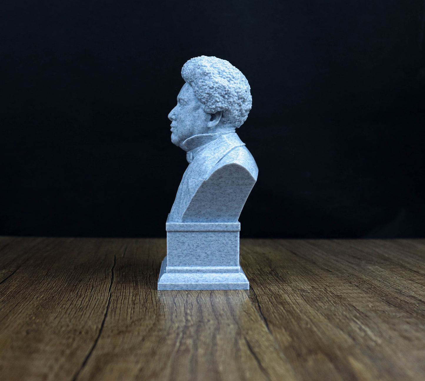 Alexander Dumas bust, French writer sculpture