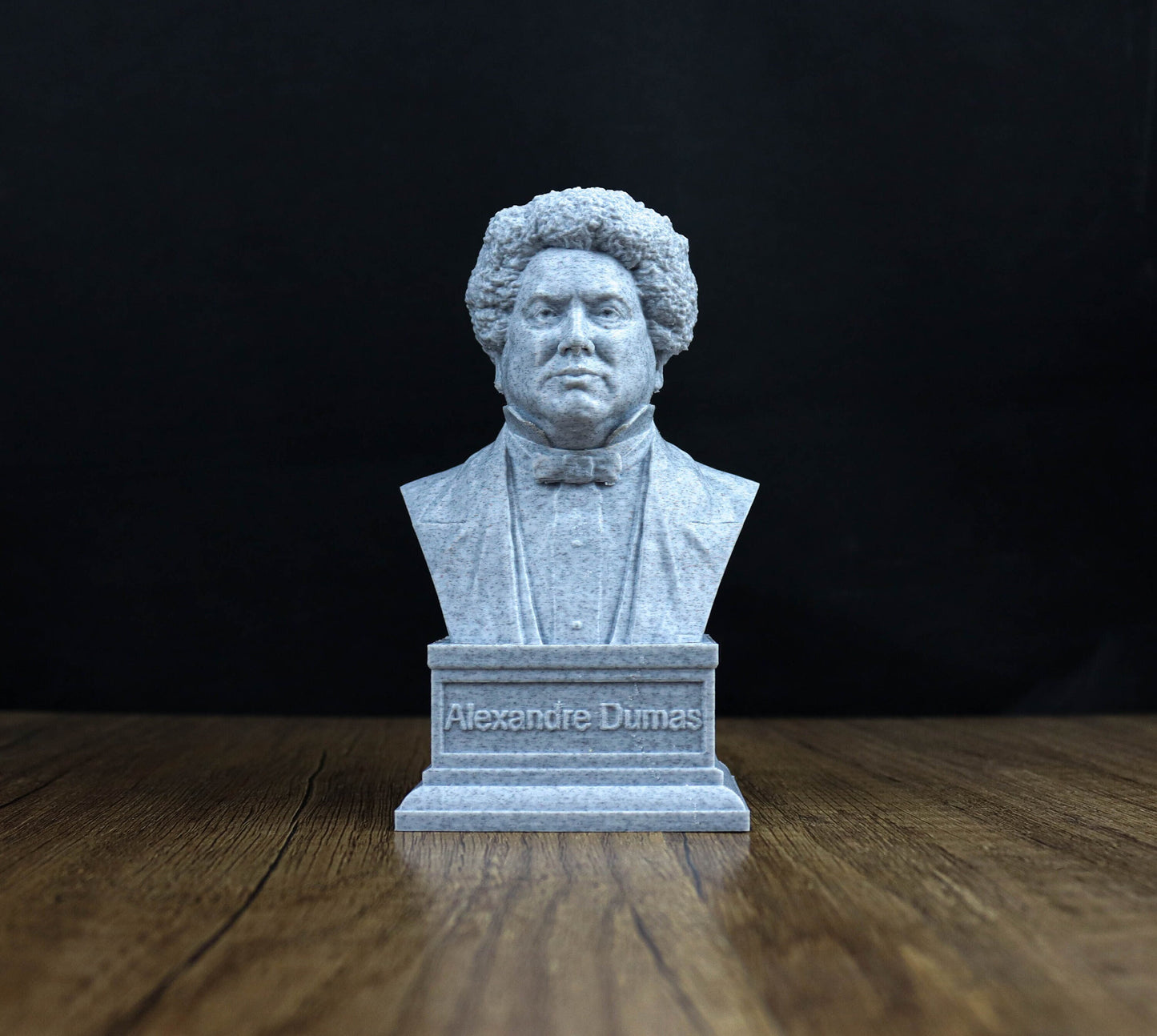 Alexander Dumas bust, French writer sculpture