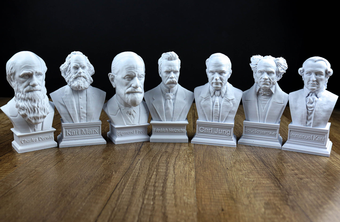 Philosophers Busts Value Pack Collection: Friedrich Nietzsche, Sigmund Freud, Schopenhauer, Karl Marx, Immanuel Kant, Karl Jung, Darwin