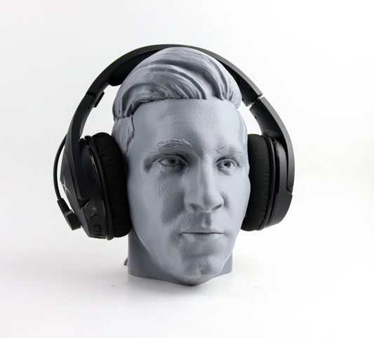 Lionel Messi Headphone Holder Bust, Headset Stand, Sculpture, Decoration