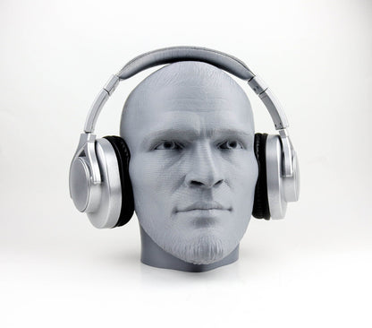Khabib Nurmagomedov Bust Headphone Holder, Headset Stand, Bust, Sculpture, Decoration