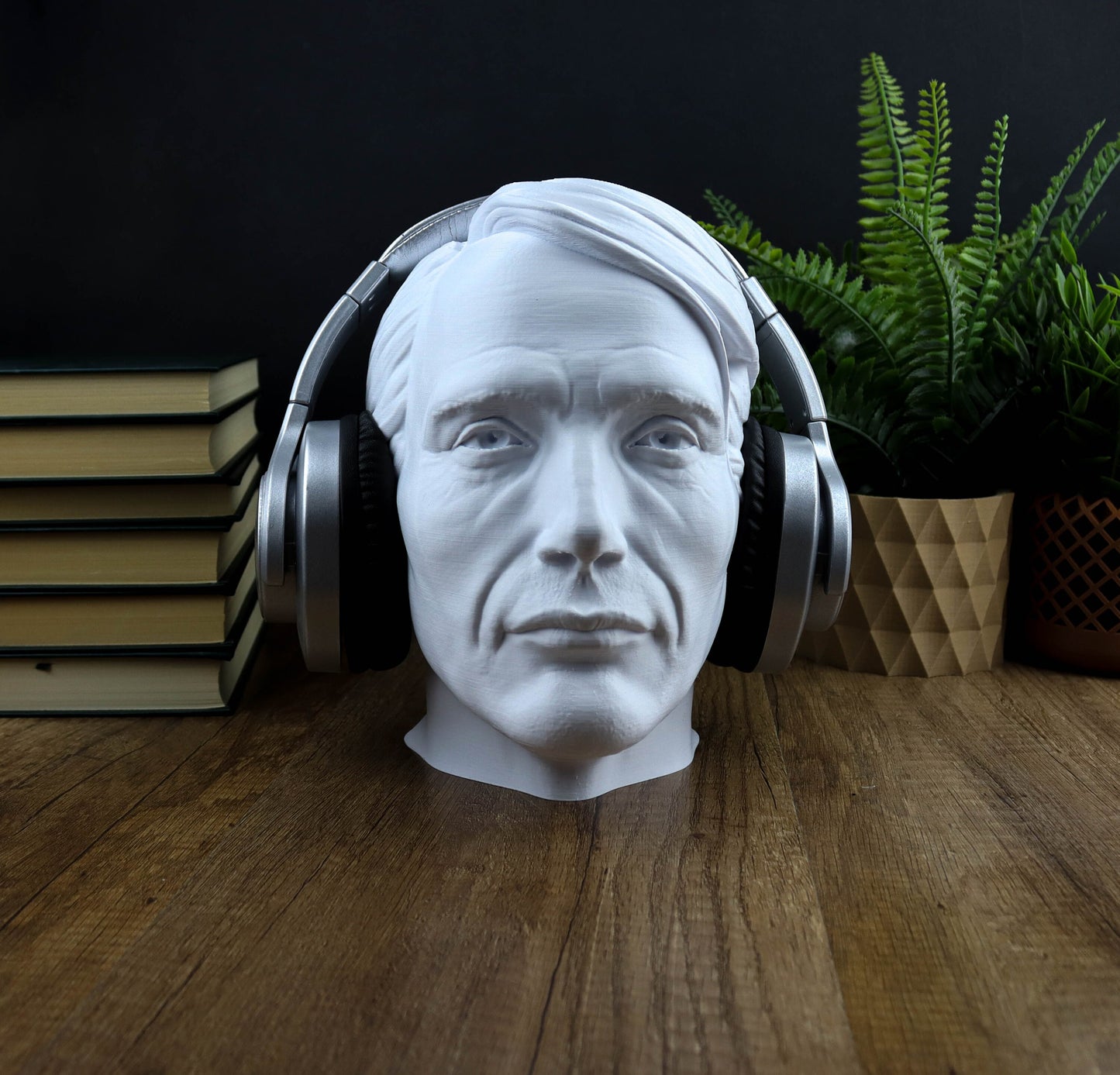 Mads Mikkelsen Headphone Holder, Desktop Decor Headphone stand, Gaming Accessories