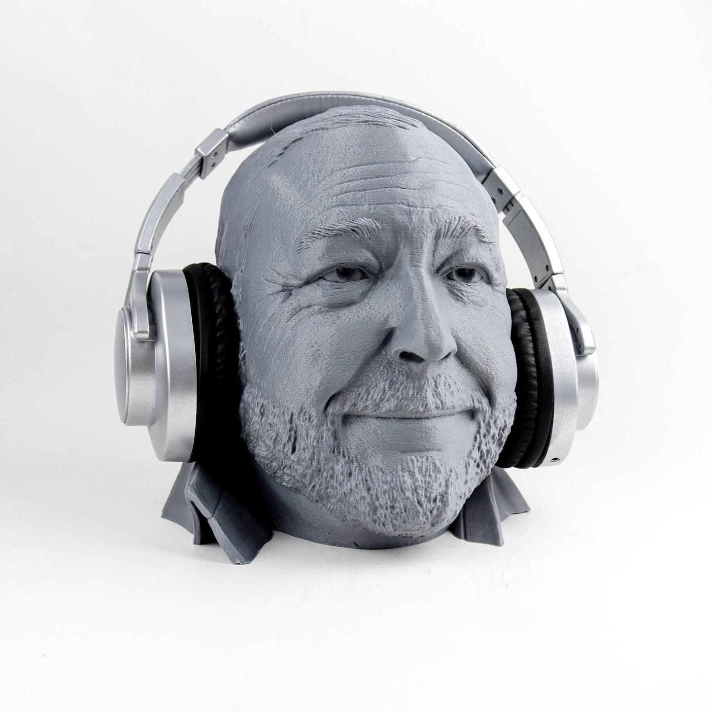 Alex Jones Headphone Holder, Headset Stand, Bust, Sculpture, Decoration