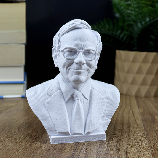 Warren Buffett Bust, Oracle of Omaha Statue, Gift for Friend Stock Investor