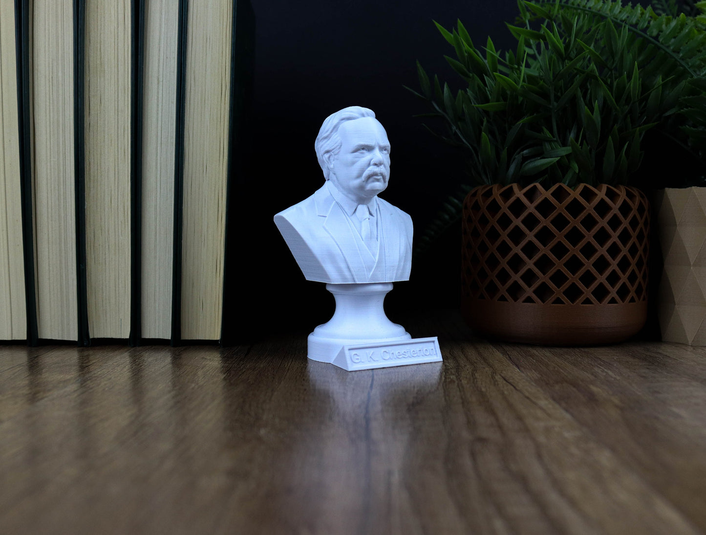 G. K. Chesterton Bust, British Author Sculpture