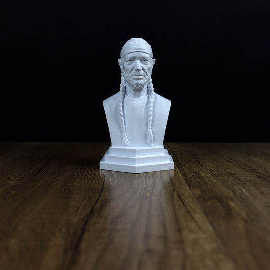 Willie Nelson Bust, Country Music Legend Statue, Gift for Country Music Fans