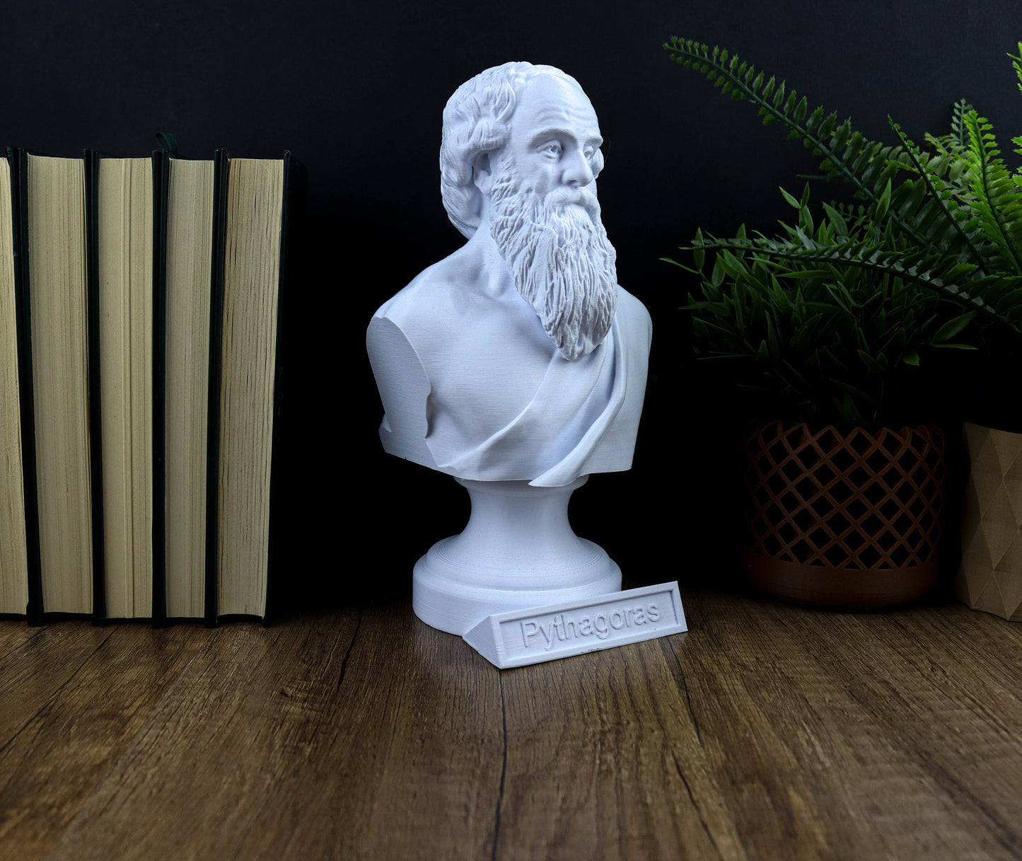 Pythagoras Bust, Ancient Mathematician Statue, Greek Mythology Inspired Sculpture