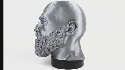 God of War Headphone Stand, Kratos Headphone Holder, Ragnarok Head, Gift for Gamer
