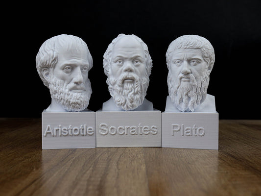 Socrates, Aristotle, Plato Bust, Greek Statues