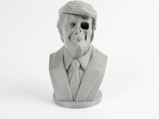 Half Skull Donald Trump Bust Sculpture