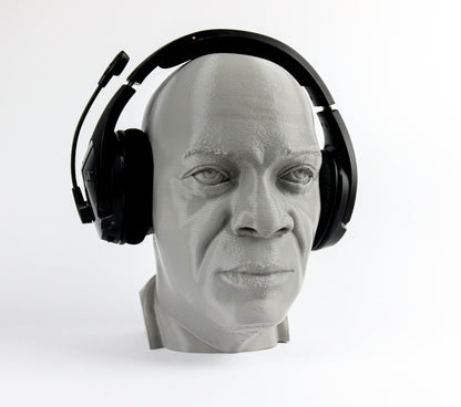 Samuel L Jackson 3d Bust, Headphone Holder Sculpture