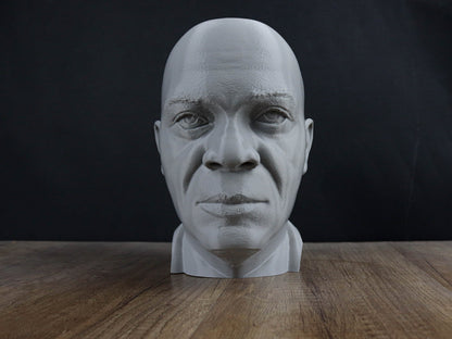Samuel L Jackson 3d Bust, Headphone Holder Sculpture