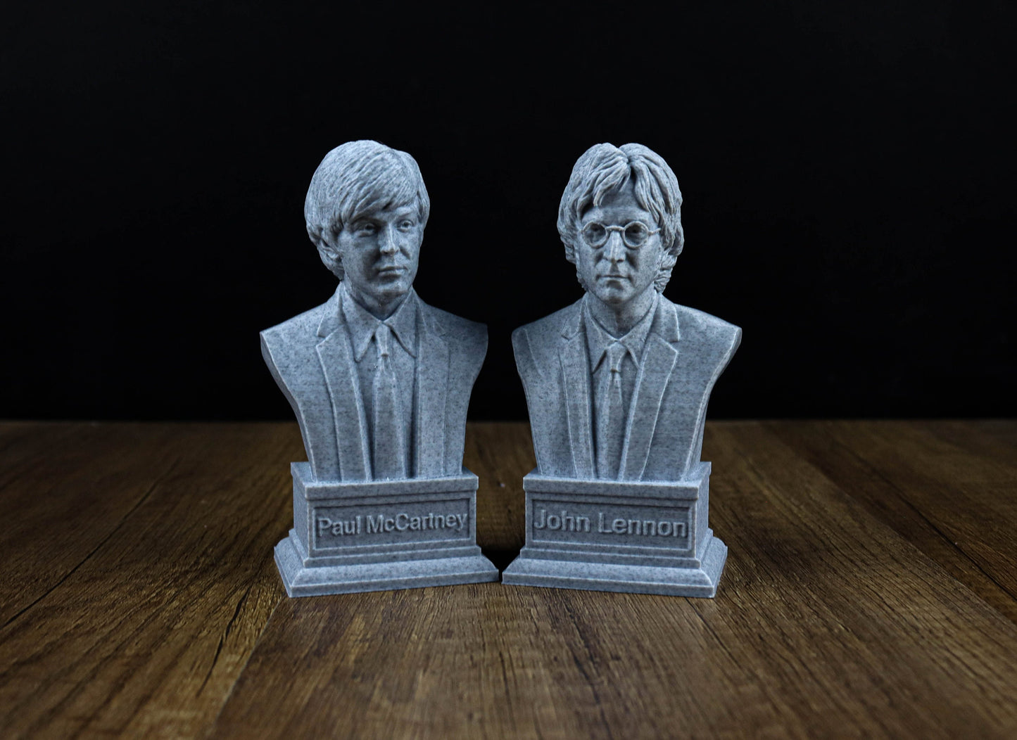 John Lennon and Paul McCartney Busts 2, The Beatles Statue, Sculpture Decoration